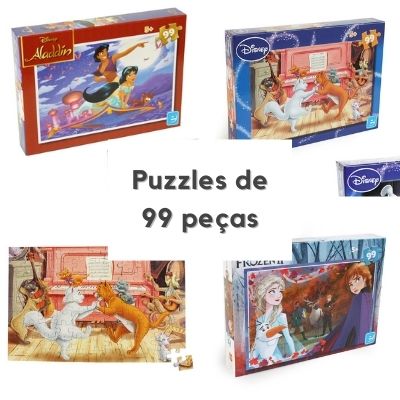 Puzzles de 99 peças com temas variados
